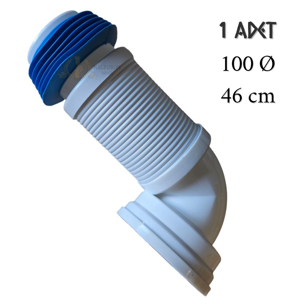 Özbest Çelik Telli Dirsekli Körüklü Kada - Ø100 - 460 mm.