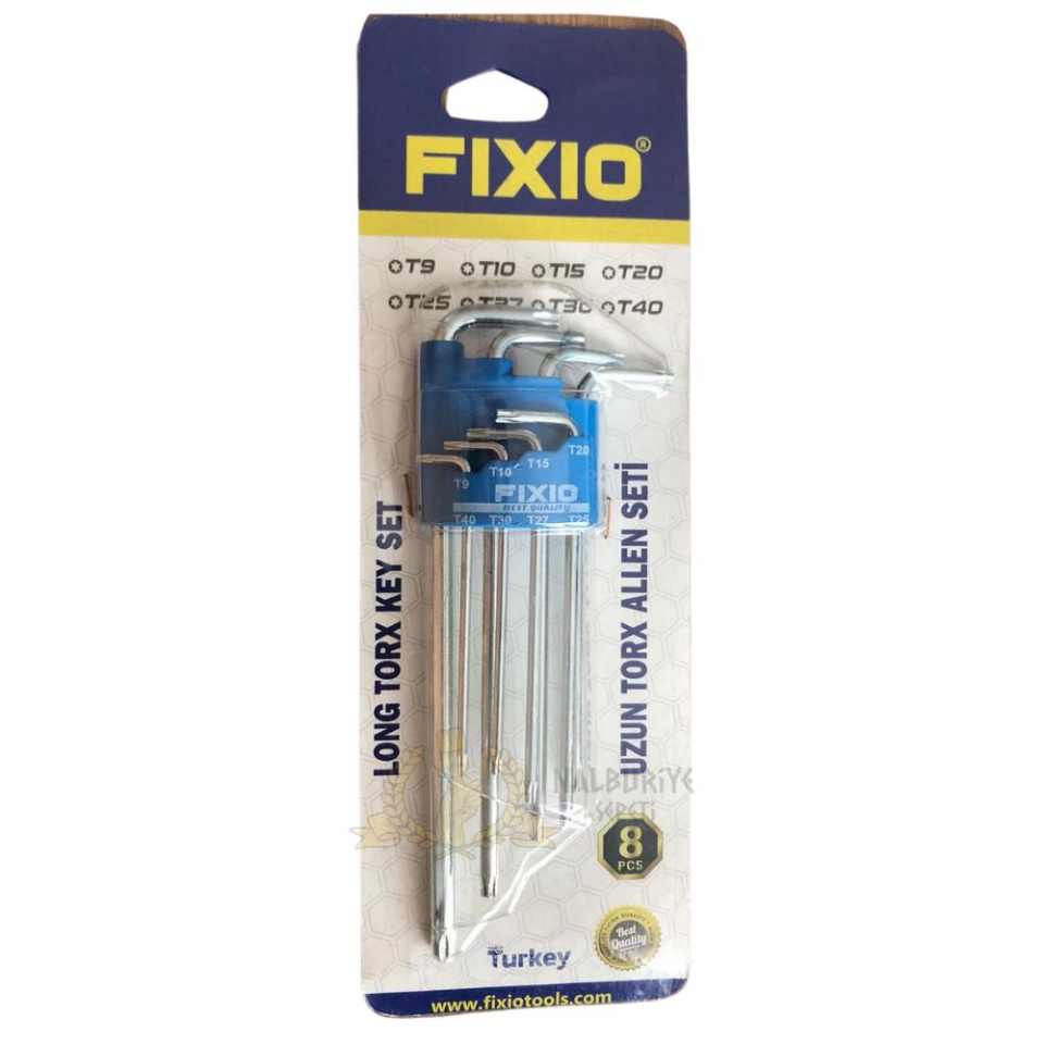 Fixio Torx Alyan Anahtar Takımı - Uzun - 8 Parça Tork Allen