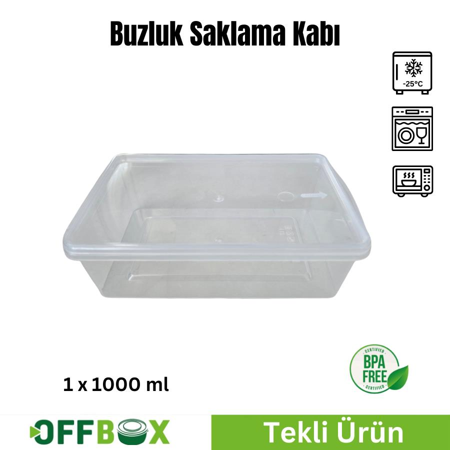 Offbox Buzluk Sebze Bakliyat Et Gıda Saklama Kabı - 1 Lt. - 1 Adet