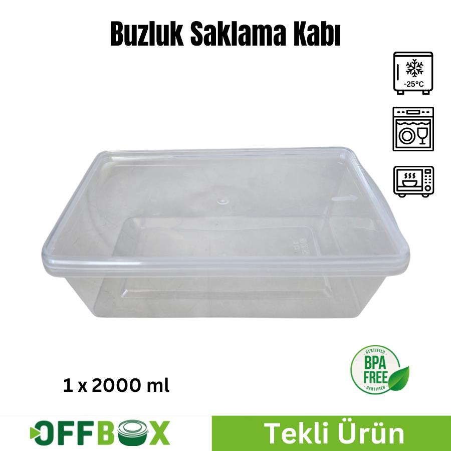 Offbox Buzluk Sebze Bakliyat Et Gıda Saklama Kabı - 2 Lt. - 1 Adet