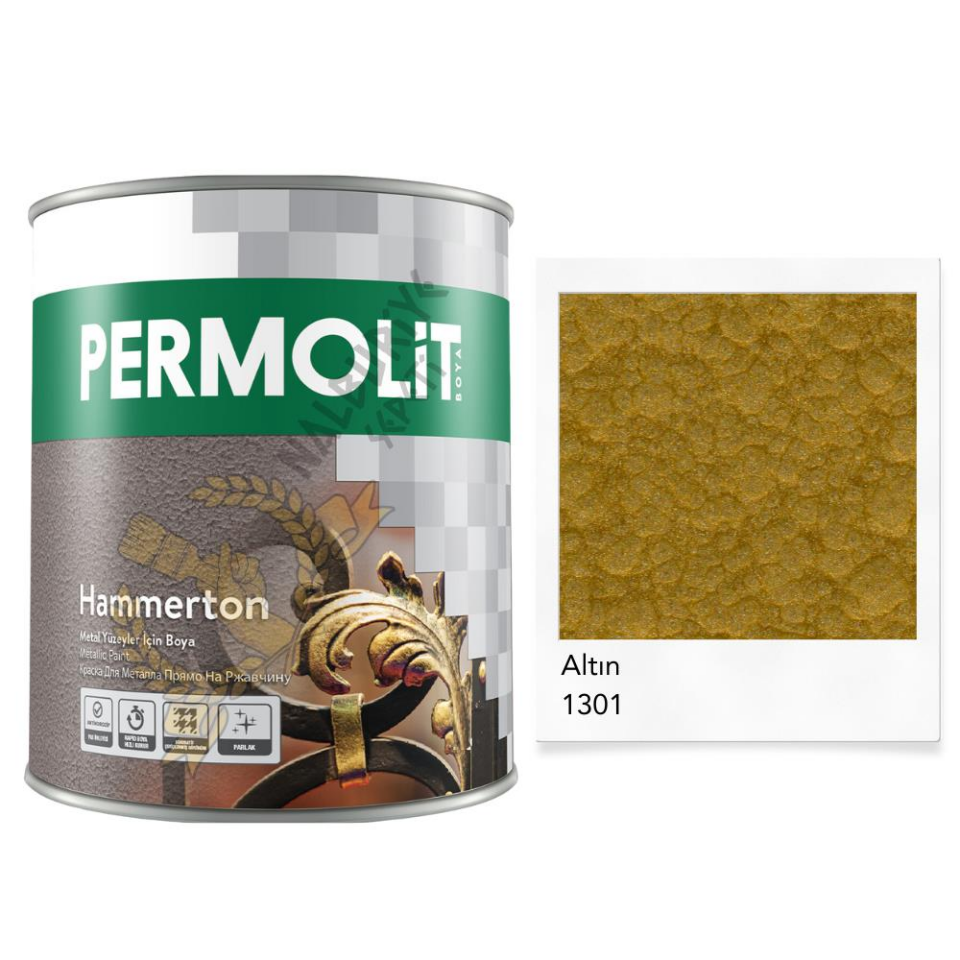 Permolit Hammerton Dekoratif Metal Boyası ALTIN 0.65 Lt.