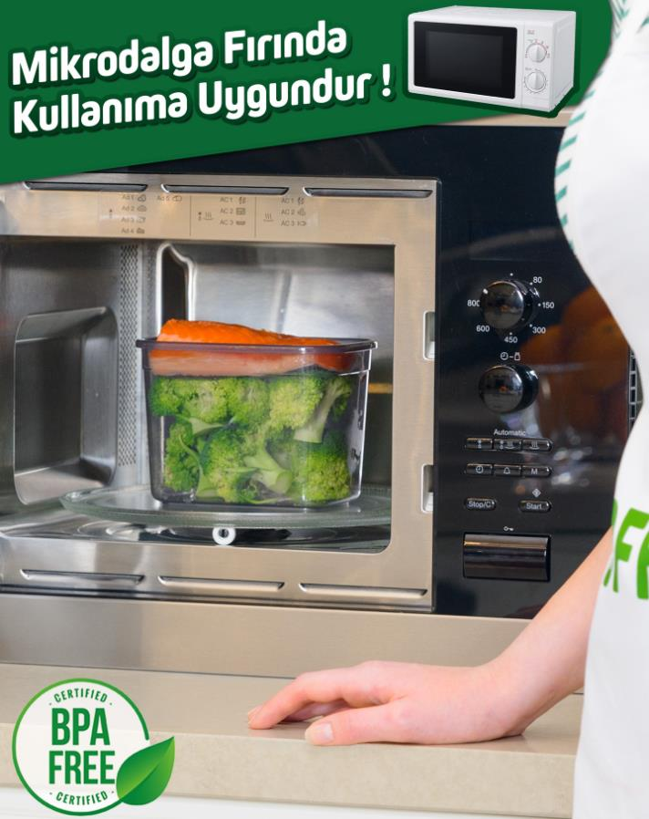 Offbox Kare Bakliyat Baharat Gıda Saklama Kabı - 1.2 Lt. - 1 Adet