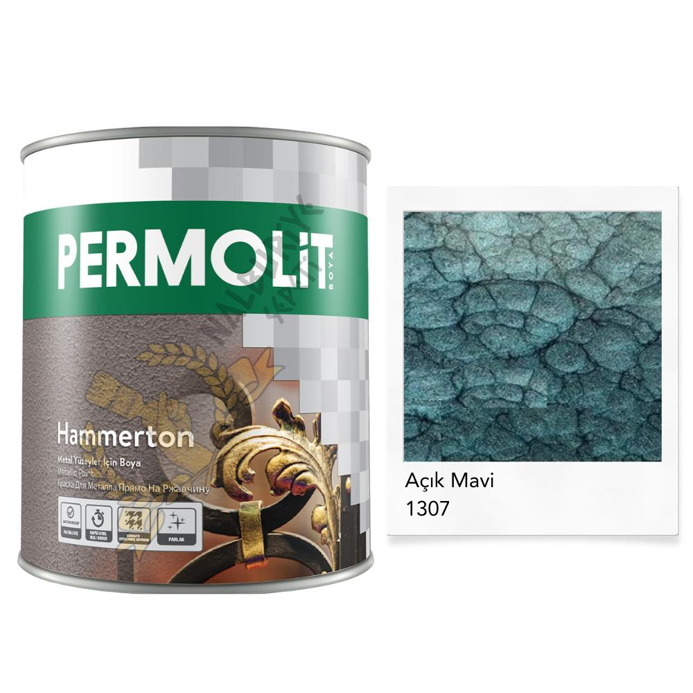 Permolit Hammerton Dekoratif Metal Boyası AÇIK MAVİ 0.65 Lt.