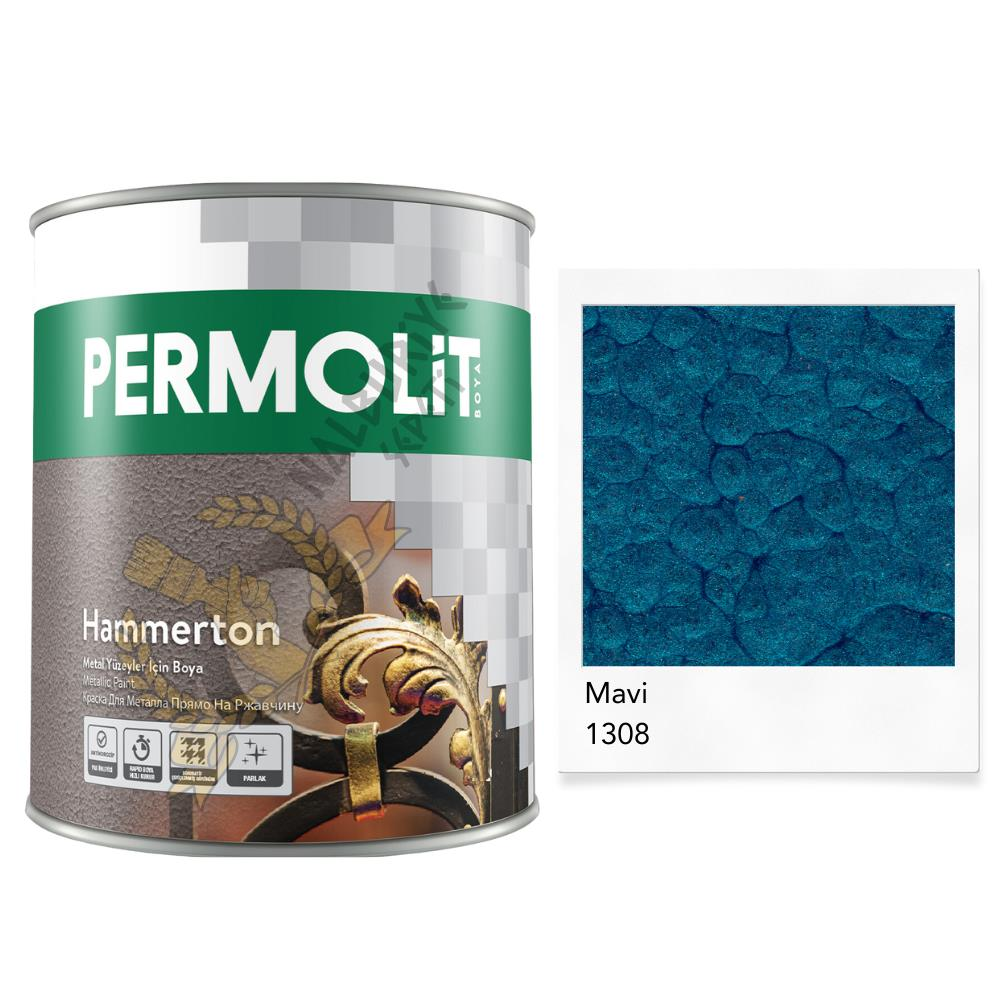 Permolit Hammerton Dekoratif Metal Boyası MAVİ 0.65 Lt.