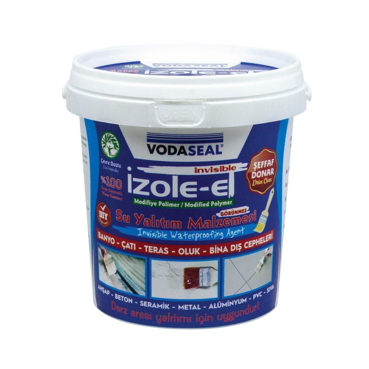 VodaSeal İzole-Et Modifiye Polimer Su Yalıtım Malzemesi 650 Gr. - Şeffaf