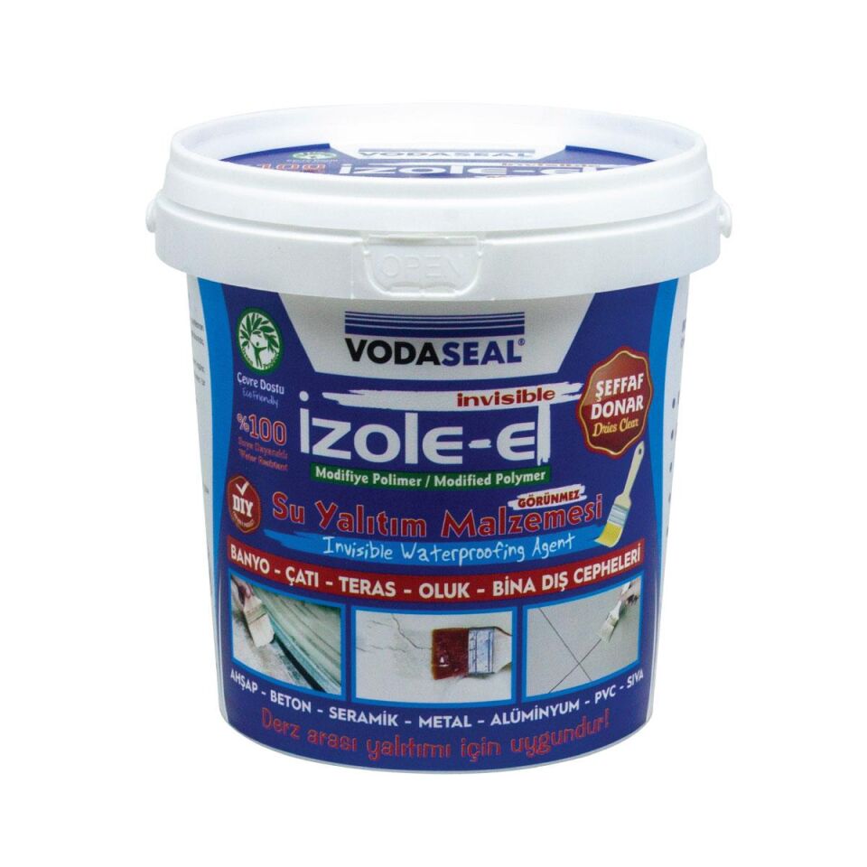 VodaSeal İzole-Et Modifiye Polimer Su Yalıtım Malzemesi 650 Gr. - Şeffaf