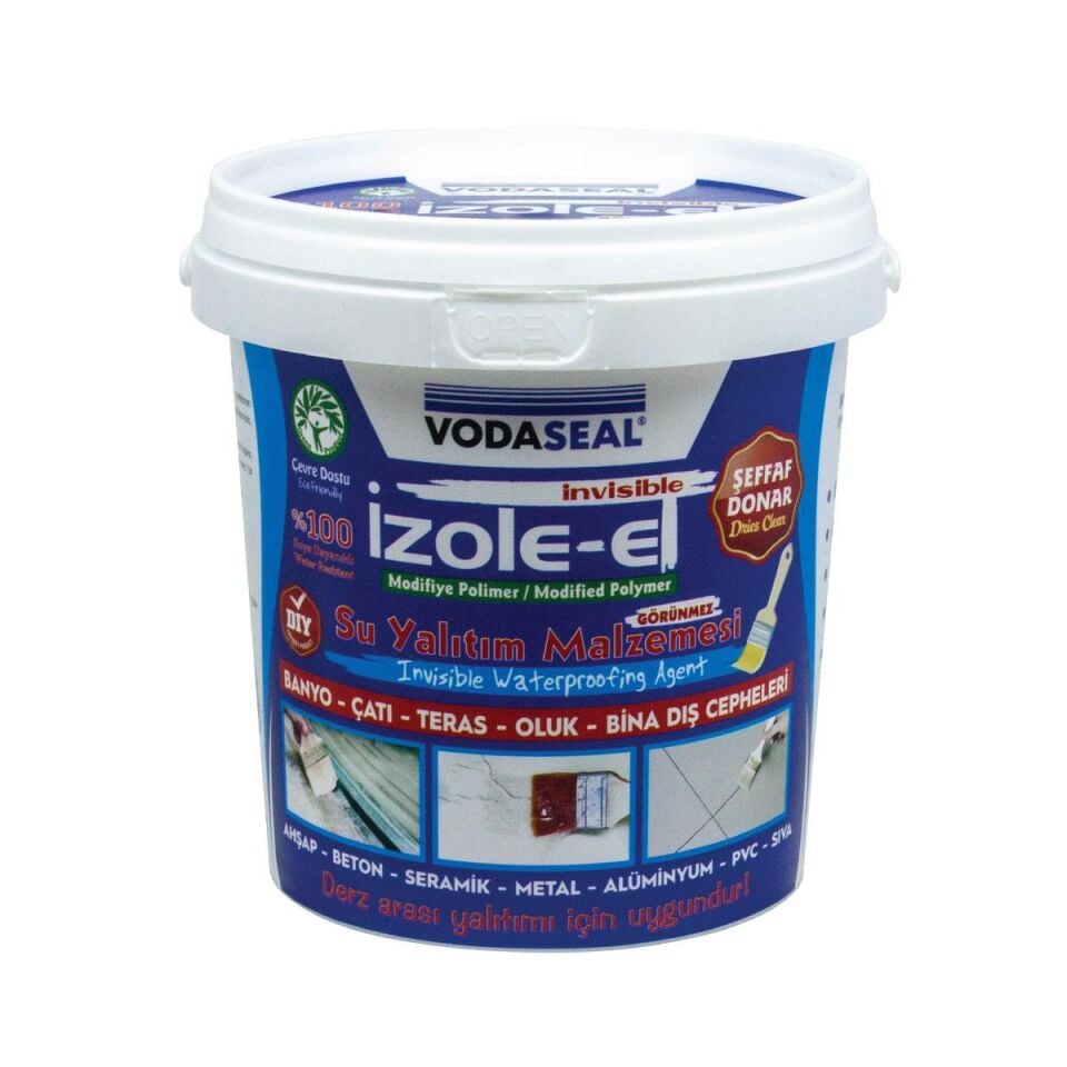 VodaSeal İzole-Et Modifiye Polimer Su Yalıtım Malzemesi 650 Gr. - Şeffaf