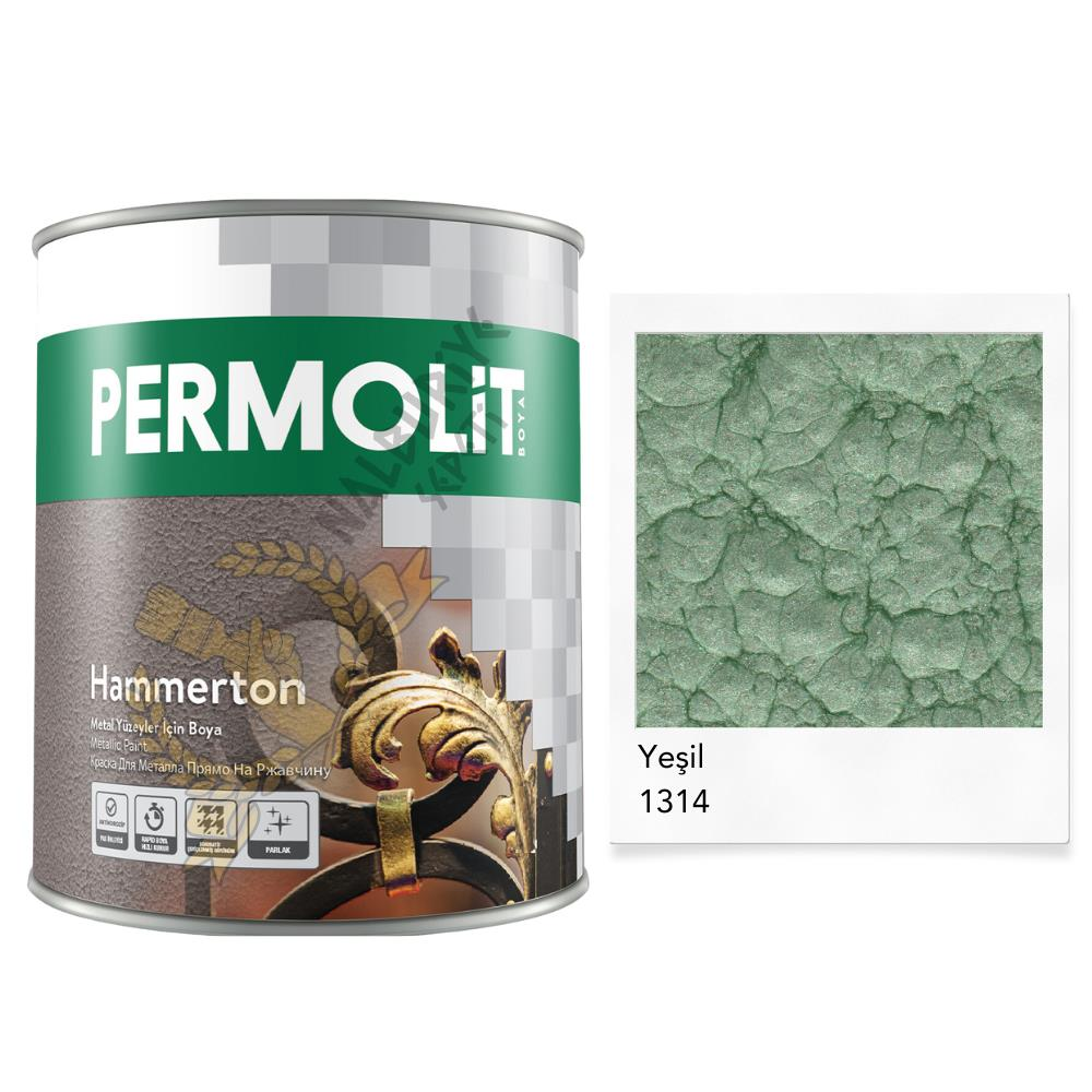 Permolit Hammerton Dekoratif Metal Boyası YEŞİL 0.65 Lt.