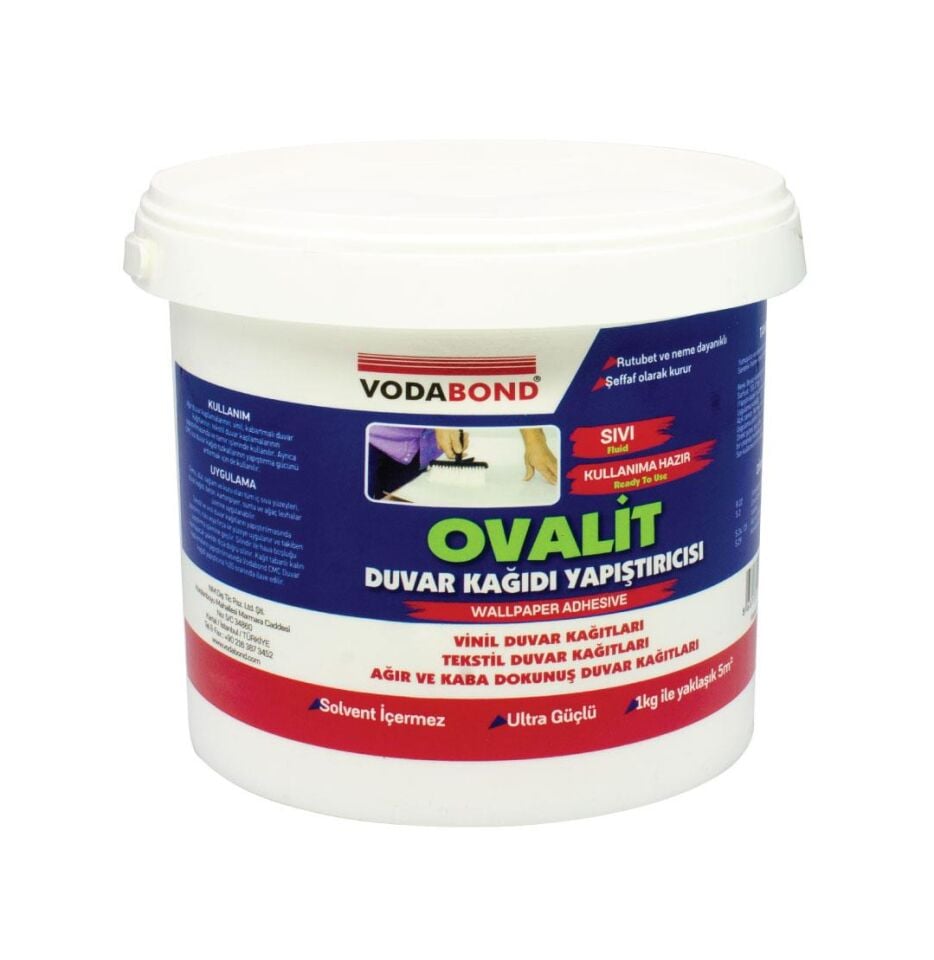 VodaBond Ovalit Hazır Duvar Kağıdı Yapıştırıcısı Sıvı - 3 kg.