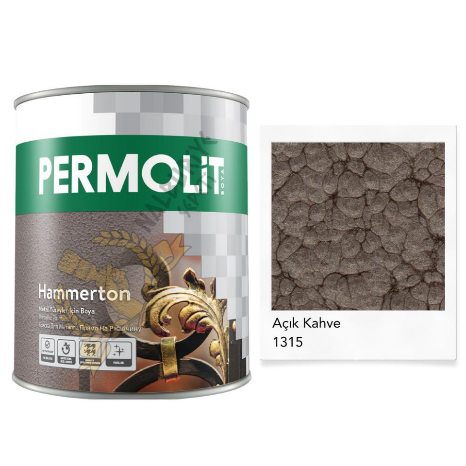 Permolit Hammerton Dekoratif Metal Boyası AÇIK KAHVE 2.2 Lt.