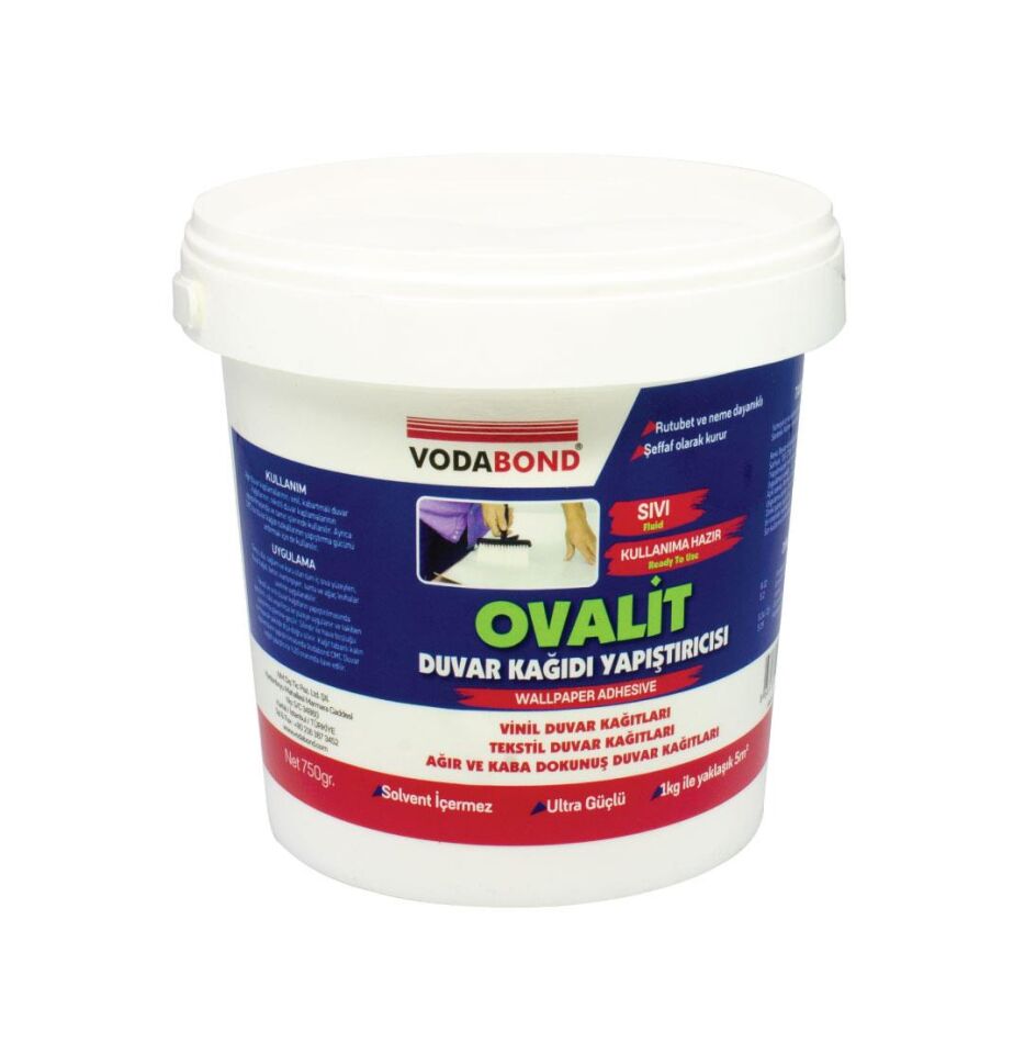 VodaBond Ovalit Hazır Duvar Kağıdı Yapıştırıcısı Sıvı - 750 gr.