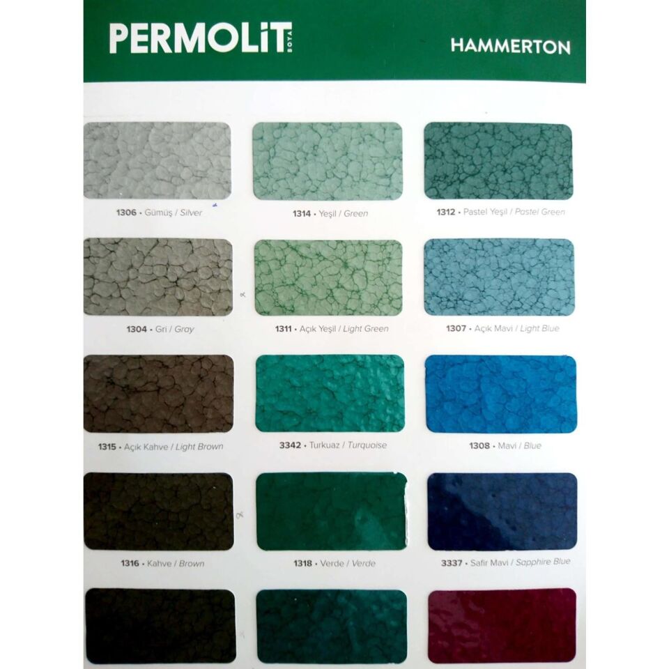 Permolit Hammerton Dekoratif Metal Boyası KAHVE 0.65 Lt.