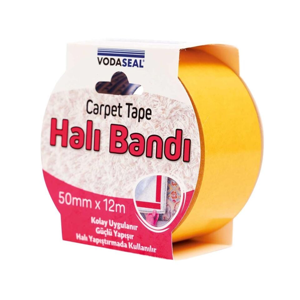 VodaSeal Halı Montaj Yapıştırma Bandı Beyaz 50 mm x 12 mt.