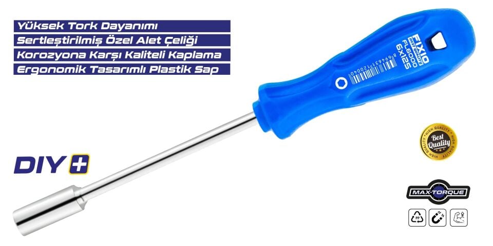 Fixio Lokma Tornavida Takımı 6-7-8-10-13 mm. - 5 Parça