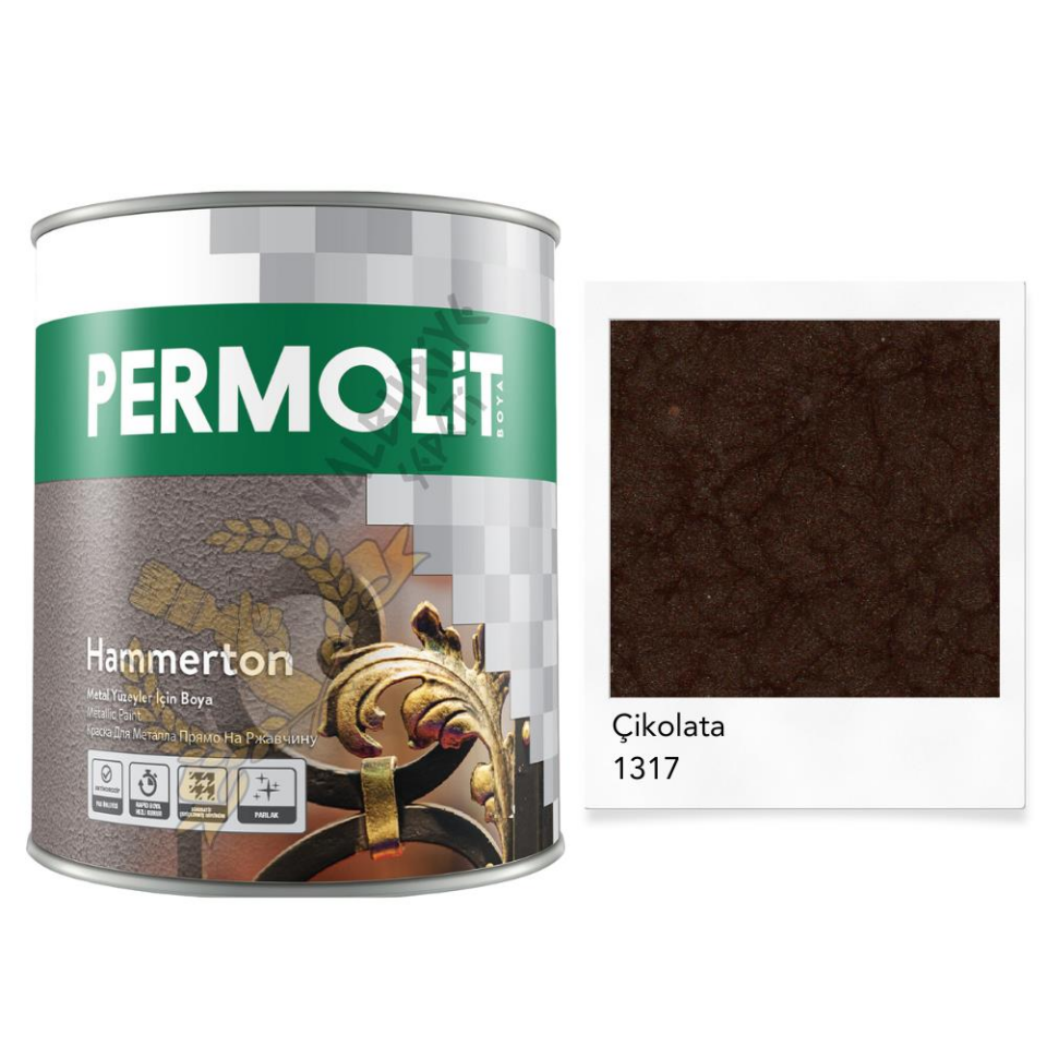 Permolit Hammerton Dekoratif Metal Boyası ÇİKOLATA 2.2 Lt.