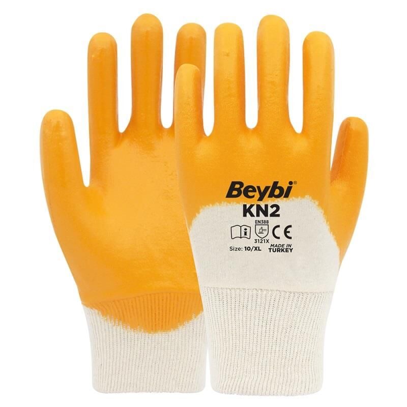 Beybi Pamuk-Nitril 3/4 Kaplama İş Eldiveni KN2 No: 10 - 1 Çift
