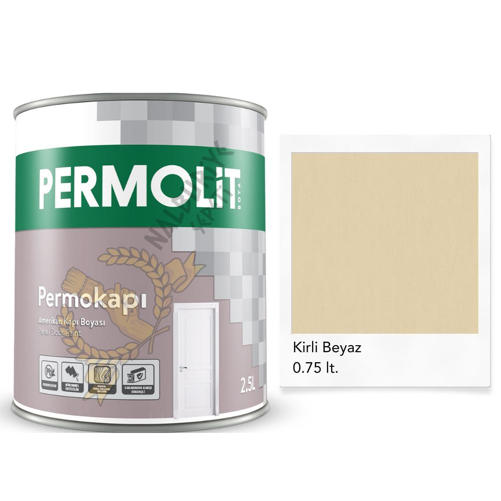 Permolit Sentetik Amerikan Panel Kapı Boyası KİRLİ BEYAZ 0.75 Lt.
