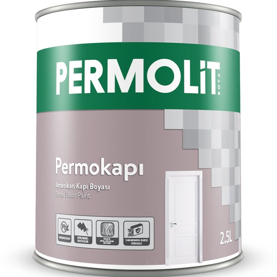 Permolit Sentetik Amerikan Panel Kapı Boyası KİRLİ BEYAZ 0.75 Lt.