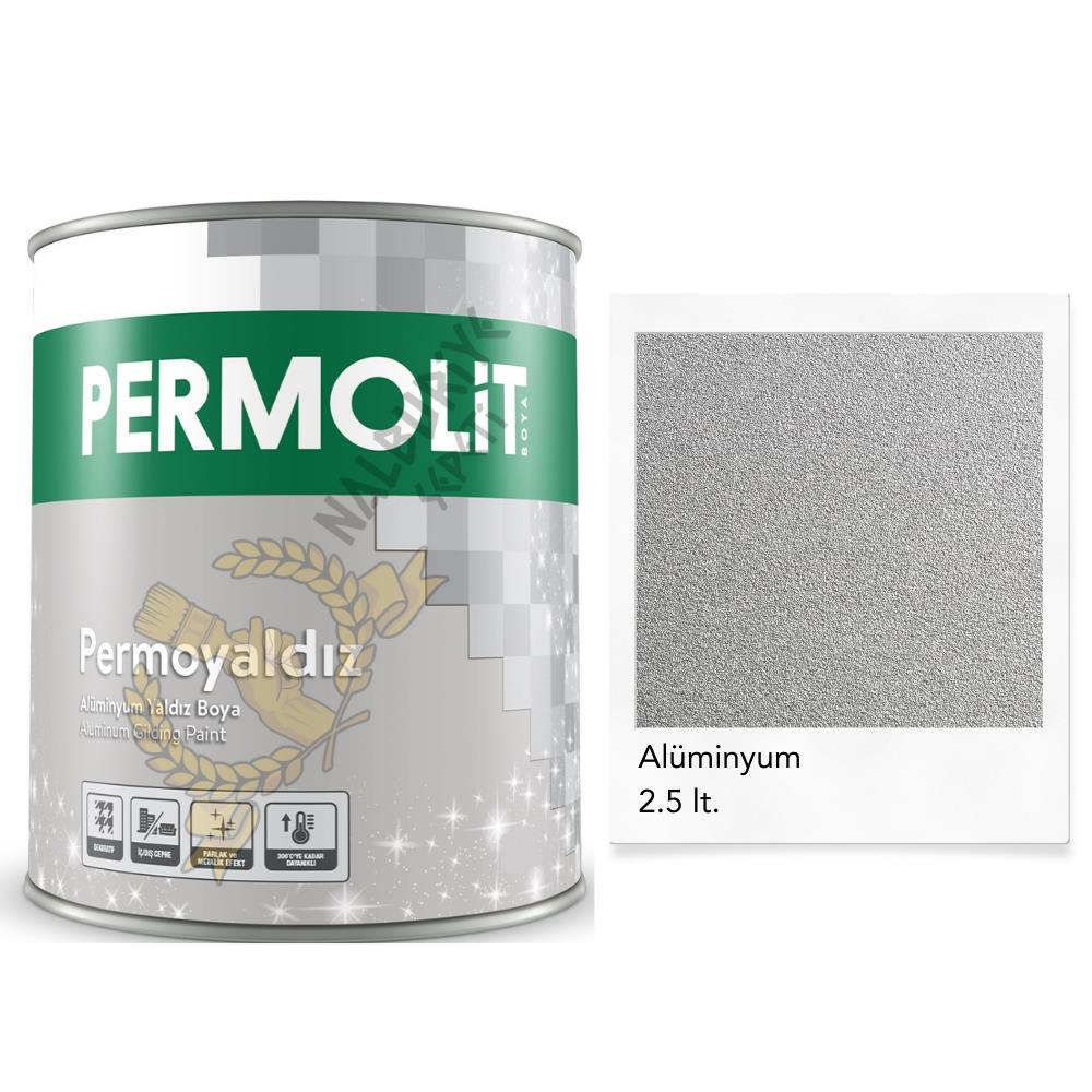 Permolit Isıya Dayanıklı Dekoratif Yaldız Boya ALÜMİNYUM 2.5 Lt.