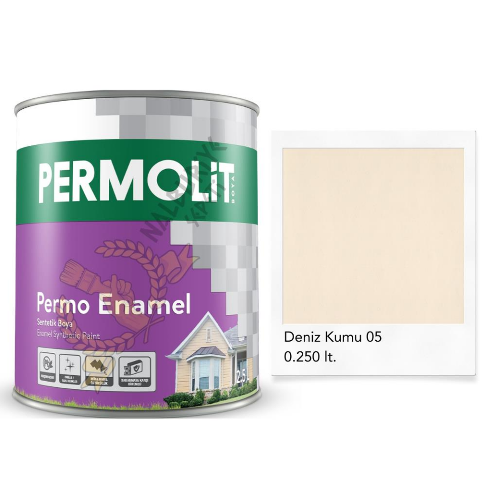 Permolit Enamel Sentetik Yağlı Boya DENİZ KUMU 0.250 Lt.