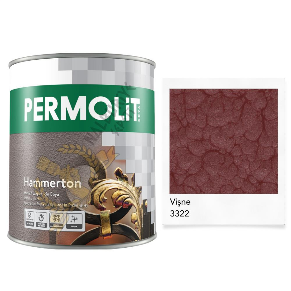 Permolit Hammerton Dekoratif Metal Boyası VİŞNE 0.65 Lt.