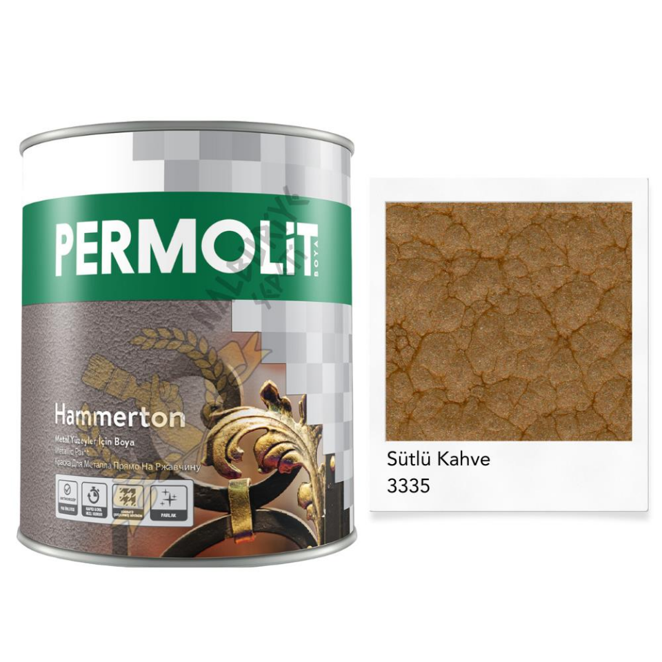 Permolit Hammerton Dekoratif Metal Boyası SÜTLÜ KAHVE 2.2 Lt.