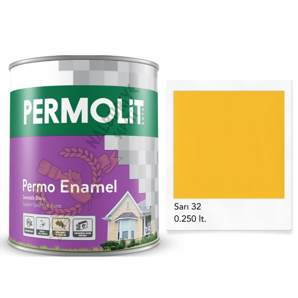Permolit Enamel Sentetik Yağlı Boya SARI 0.250 Lt.