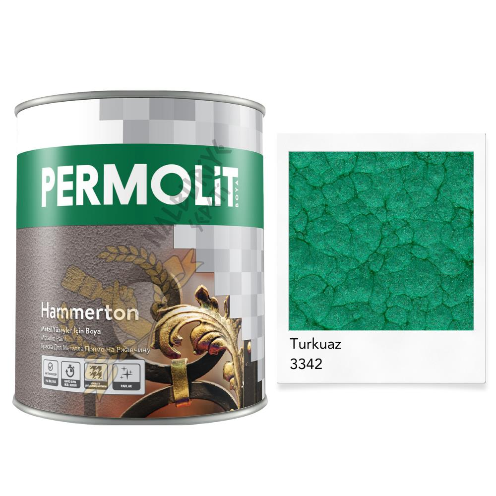 Permolit Hammerton Dekoratif Metal Boyası TURKUAZ 0.65 Lt.