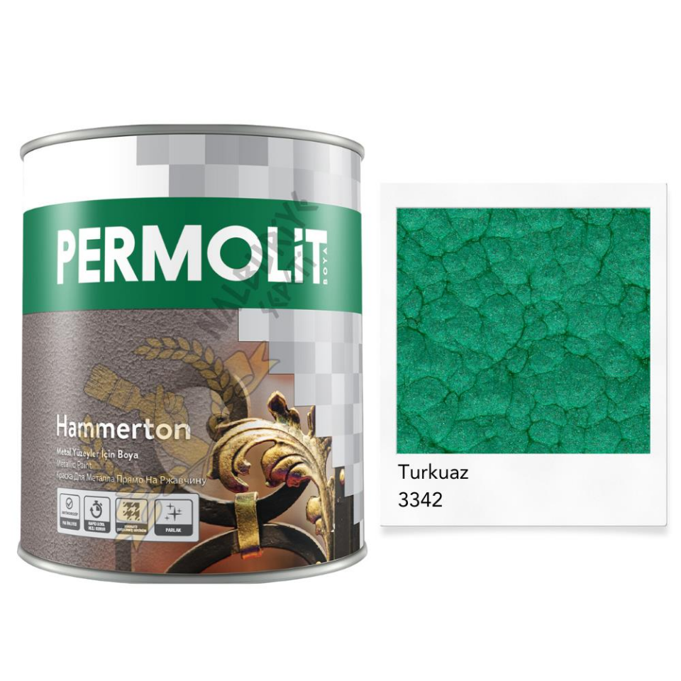 Permolit Hammerton Dekoratif Metal Boyası TURKUAZ 0.65 Lt.