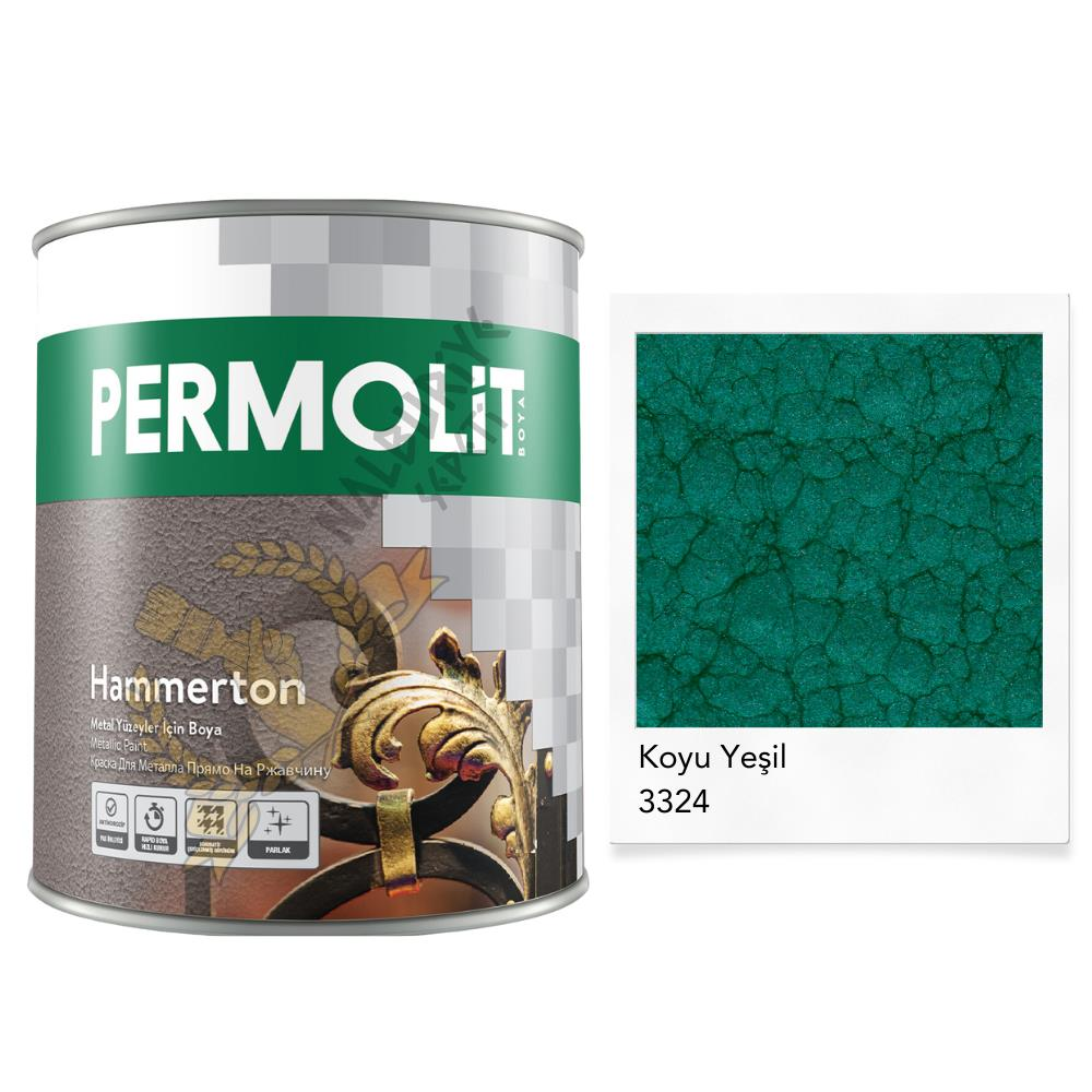 Permolit Hammerton Dekoratif Metal Boyası KOYU YEŞİL 2.2 Lt.