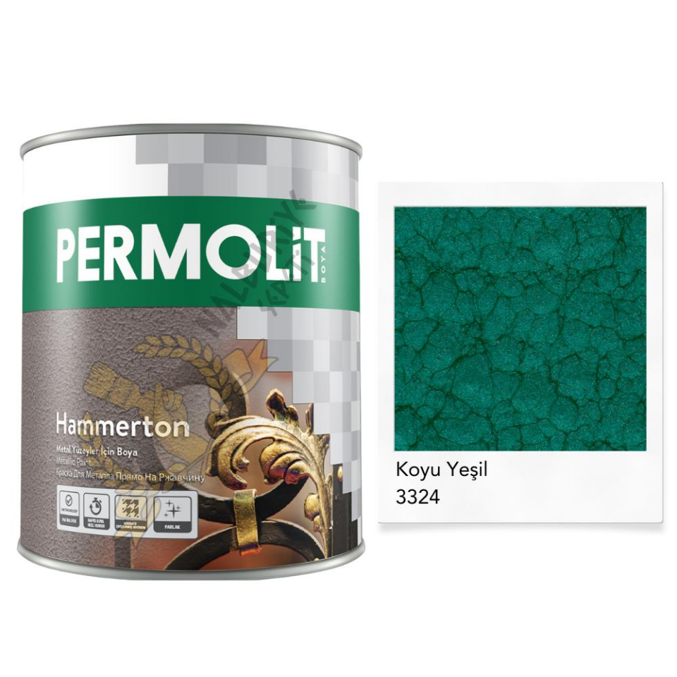 Permolit Hammerton Dekoratif Metal Boyası KOYU YEŞİL 2.2 Lt.
