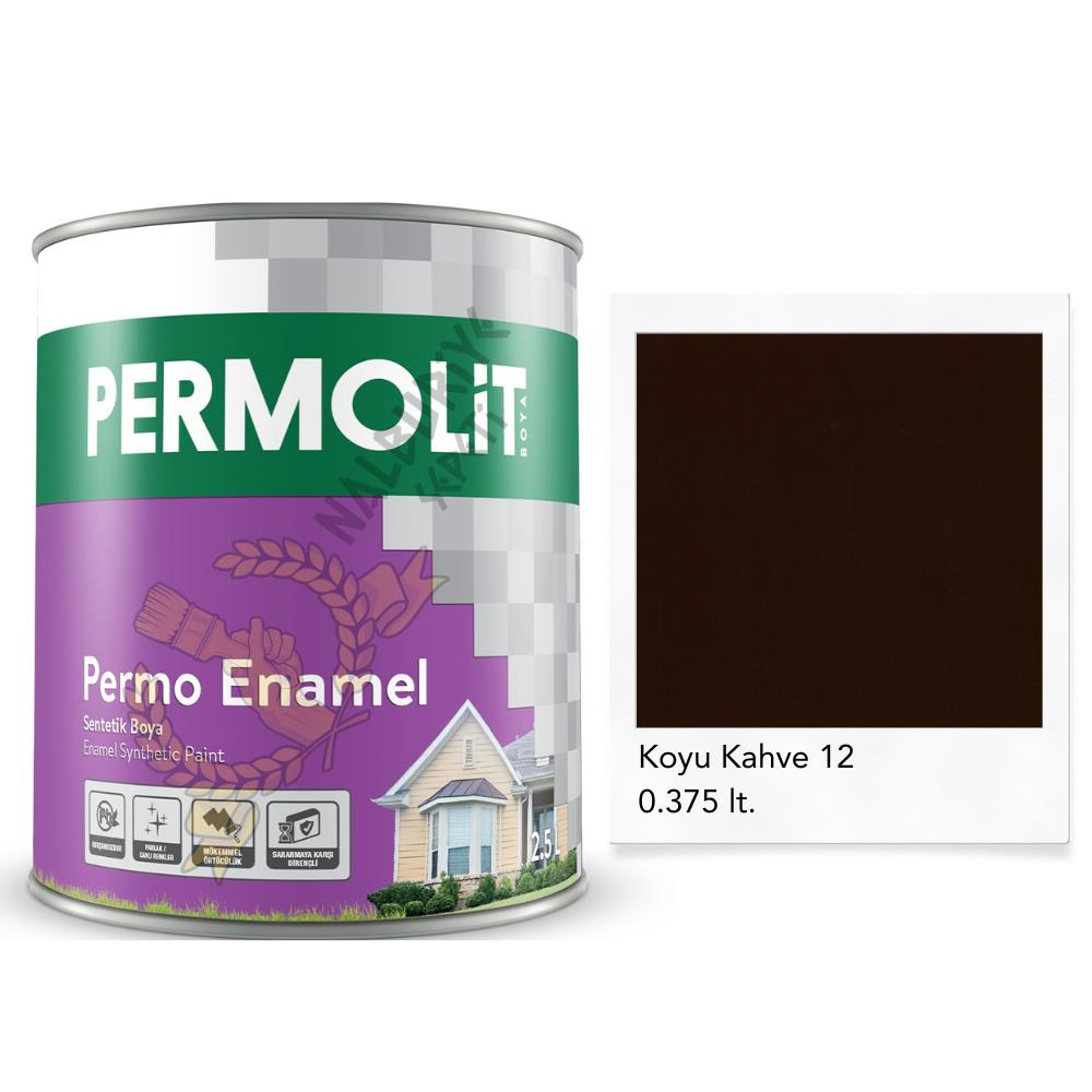 Permolit Enamel Sentetik Yağlı Boya KOYU KAHVE 0.375 Lt.