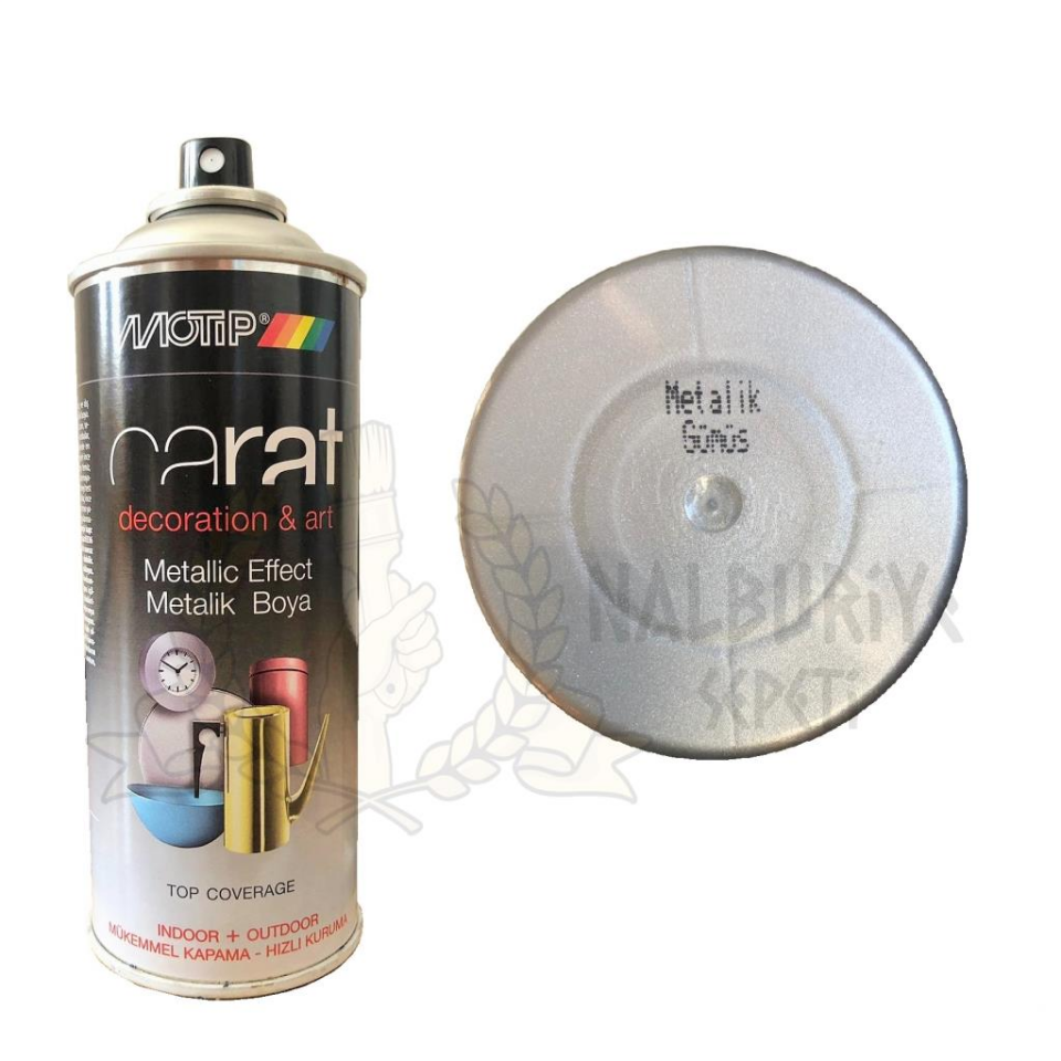 Motip Carat Akrilik Sprey Boya METALİK GÜMÜŞ 400 ml