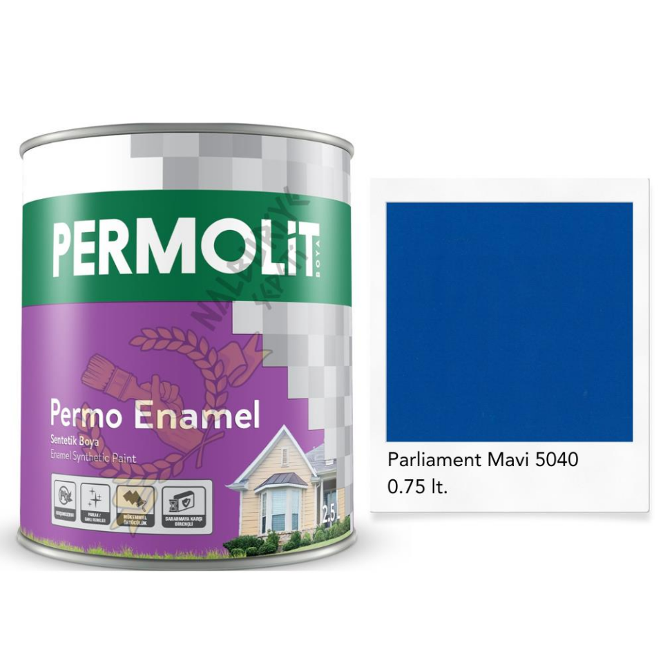 Permolit Enamel Sentetik Yağlı Boya PARLİAMENT MAVİ 0.75 Lt.