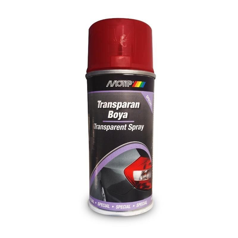 Motip Transparan Stop Far Sprey Boya KIRMIZI 150 ml - Stop Boyası