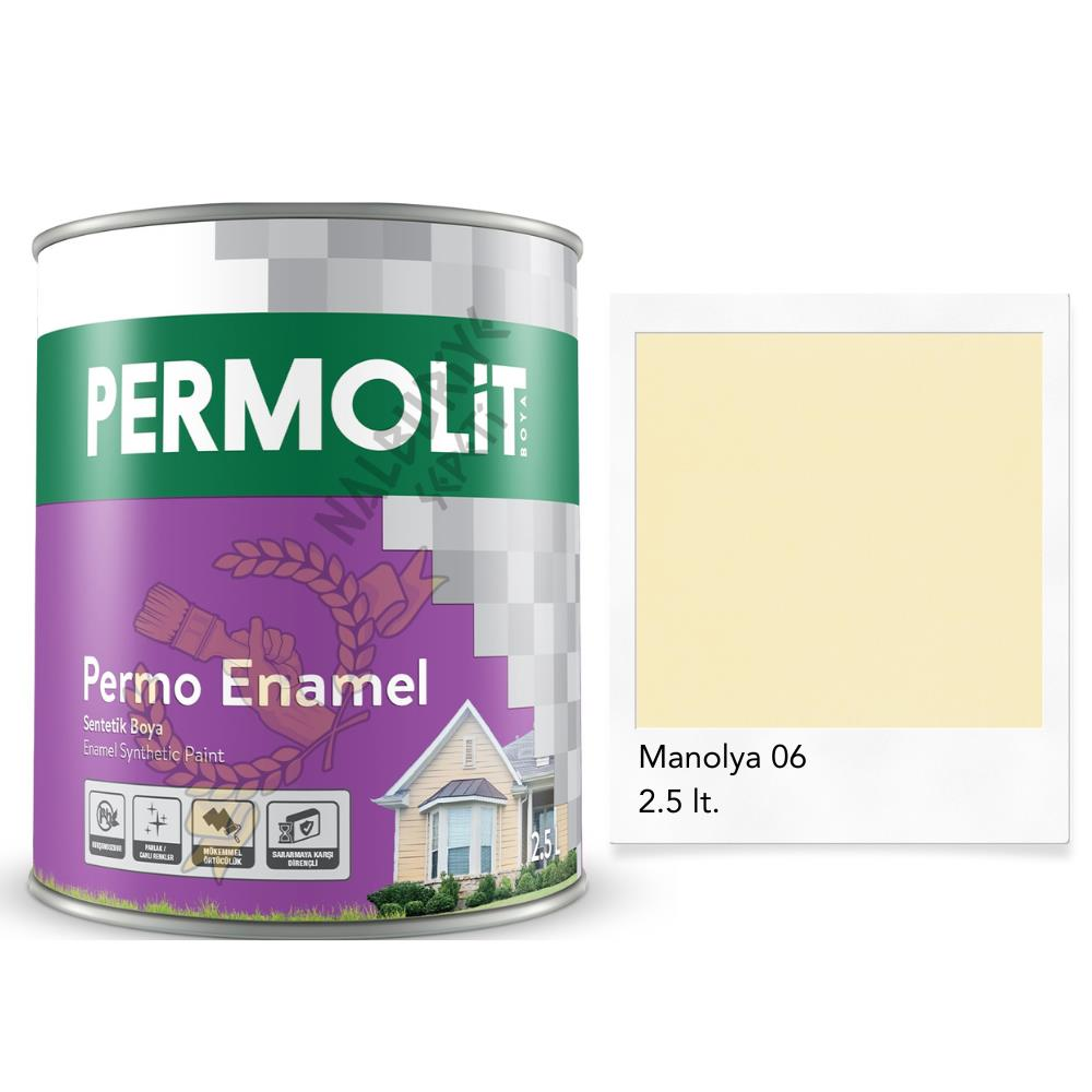 Permolit Enamel Sentetik Yağlı Boya MANOLYA 2.5 Lt.
