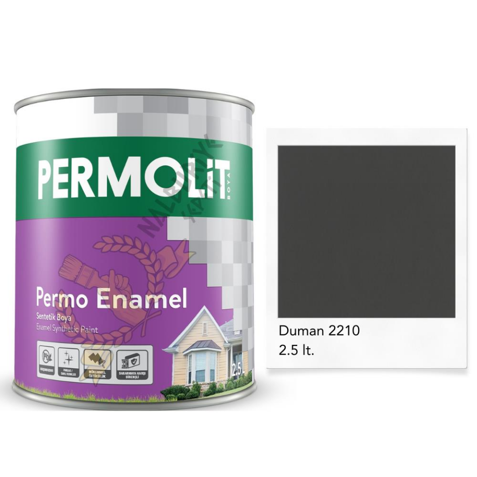 Permolit Enamel Sentetik Yağlı Boya DUMAN GRİ 2.5 Lt.