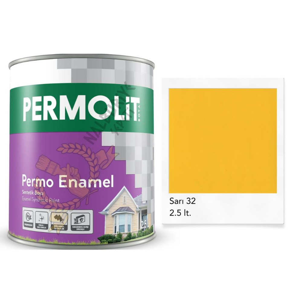 Permolit Enamel Sentetik Yağlı Boya SARI 2.5 Lt.