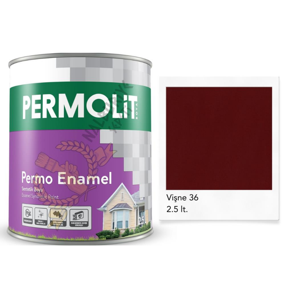 Permolit Enamel Sentetik Yağlı Boya VİŞNE 2.5 Lt.