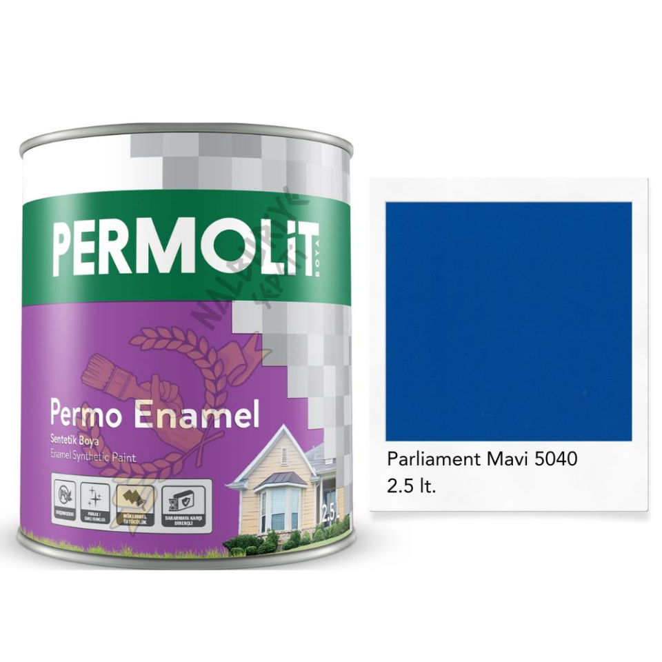 Permolit Enamel Sentetik Yağlı Boya PARLİAMENT MAVİ 2.5 Lt.