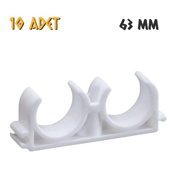 Plastherm PPRC Kelepçe - Çiftli - 63 mm. - 10 Adet
