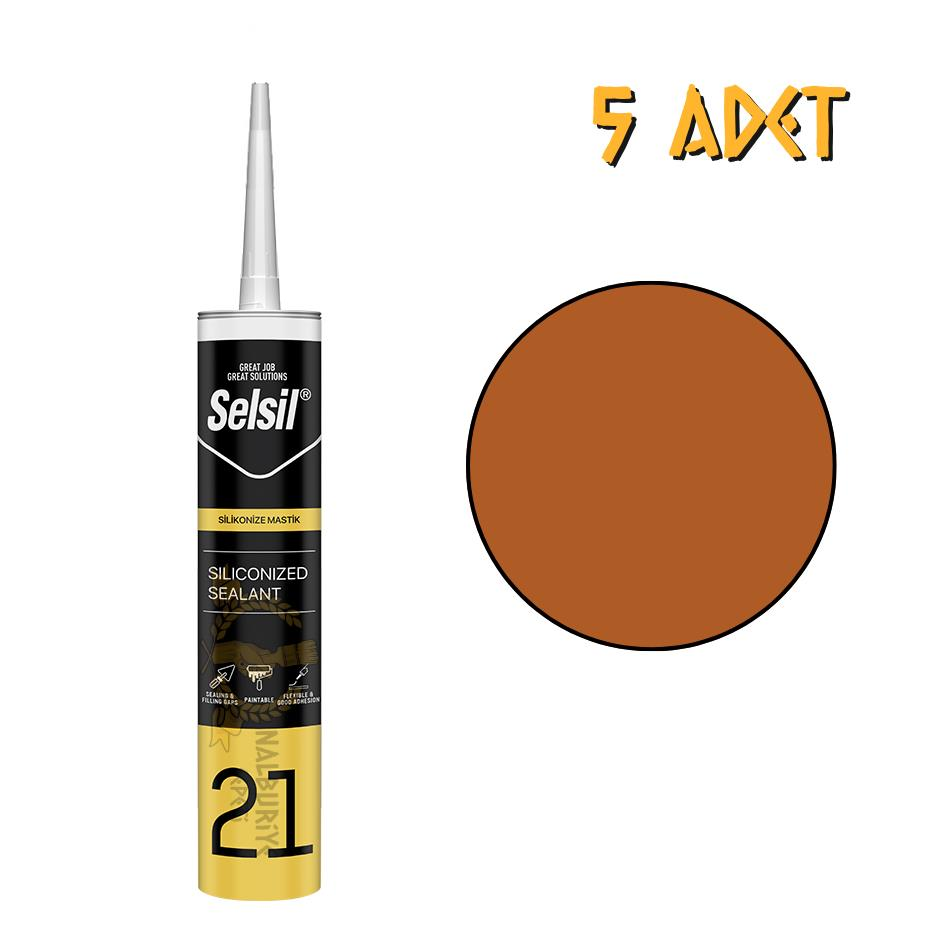 Selsil Silikonize Mastik BRONZ 500 gr. - 5 Adet
