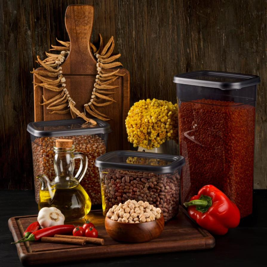 Offbox Dikdörtgen Bakliyat Baharat Gıda Saklama Kabı - 3 Çeşit - 24 Adet