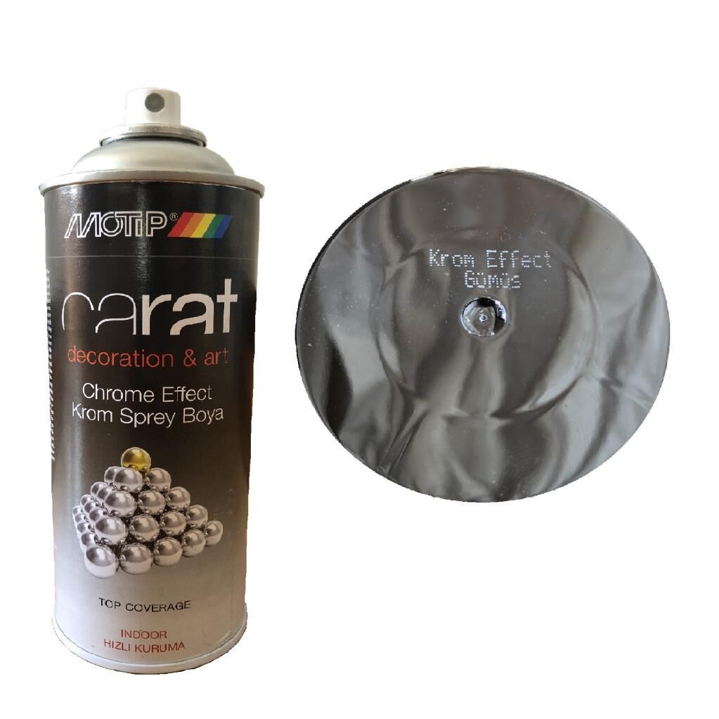 Motip Carat Akrilik Sprey Boya KROM GÜMÜŞ EFEKT 400 ml