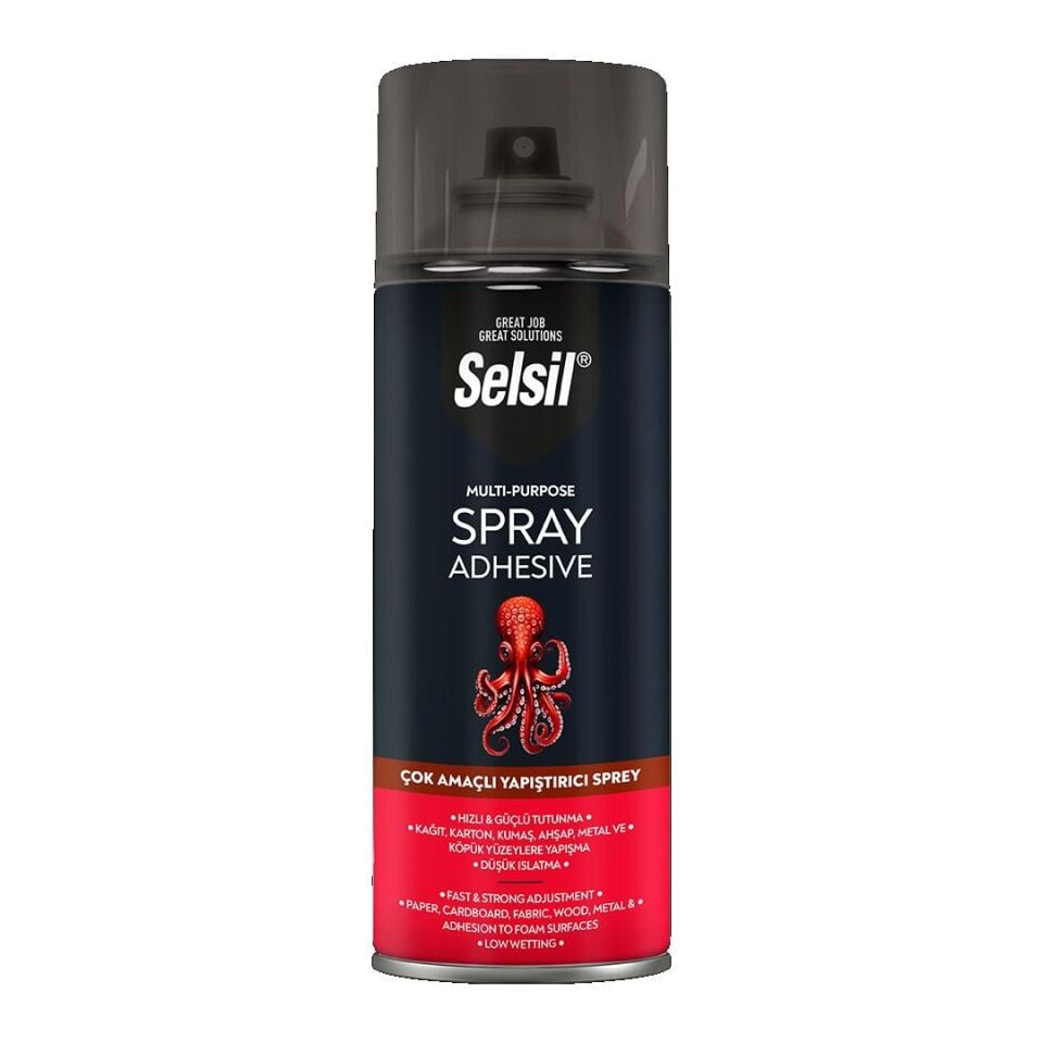 Selsil Çok Amaçlı Yapıştırıcı Sprey - Glue Adhesive 400 ml.