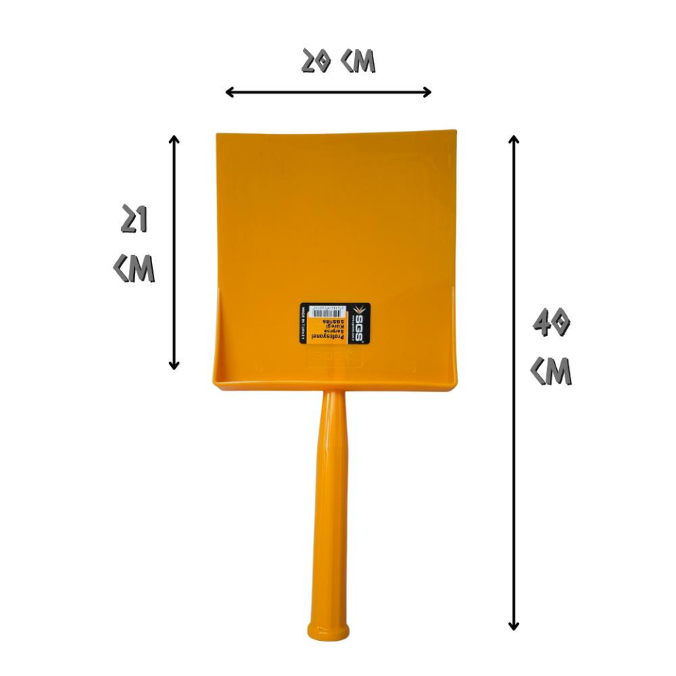 SGS Profesyonel Serpme Küreği Plastik Sarı - 20x40 cm. - 1 Adet