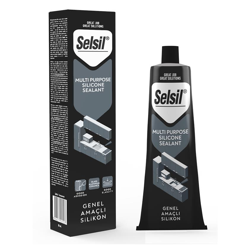 Selsil Genel Amaçlı Tüp Silikon BEYAZ 50 ml.