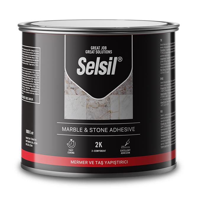 Selsil Çift Komponentli Mermer ve Granit Yapıştırıcı 1000 gr.
